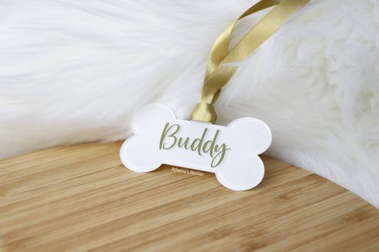 Personalized Pet Bone Ornament