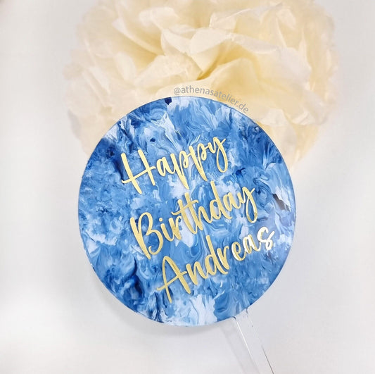 Acryl "Happy Birthday" Cake Topper