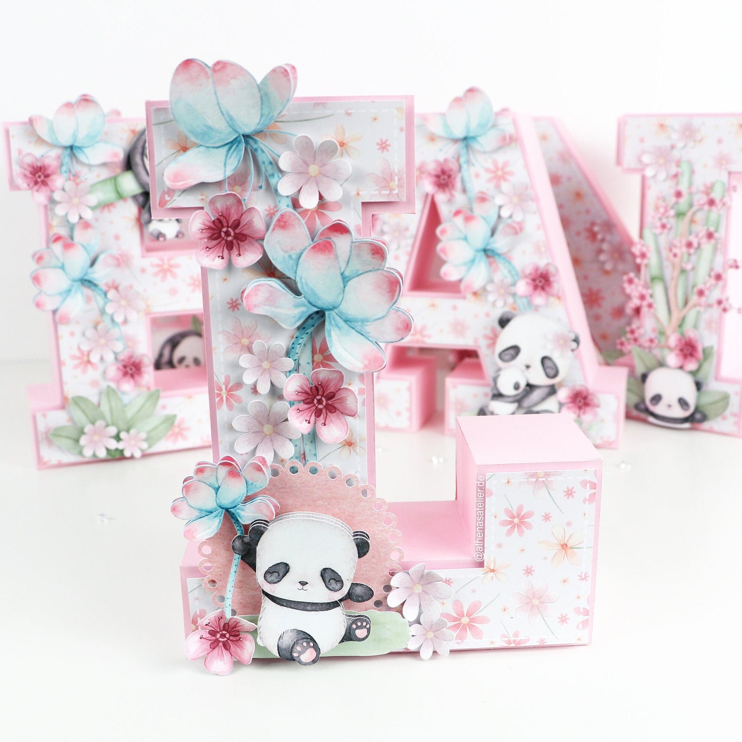 Baby Panda 3d Buchstaben