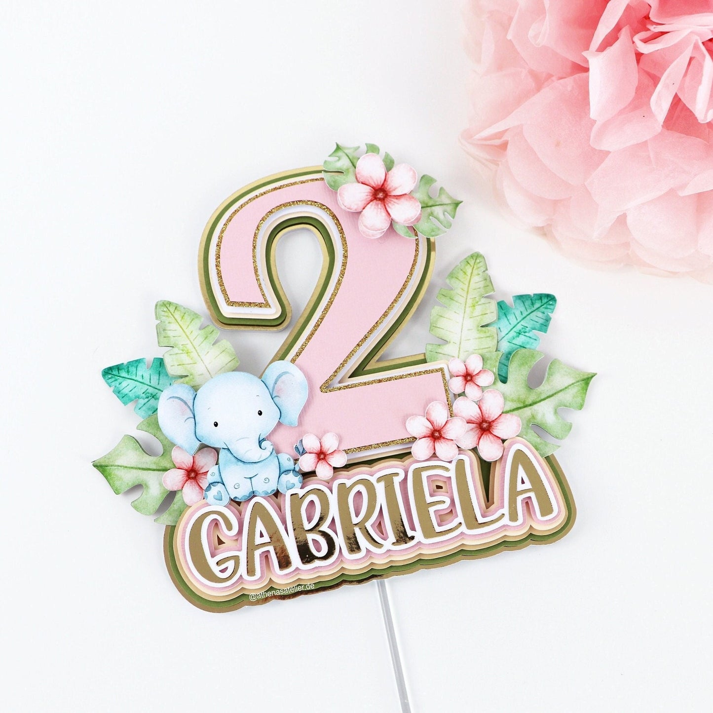 Dschungeltiere Cake Topper | Wild One, Two Wild Geburtstag