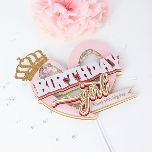 "Birthday Girl" Prinzessin Cake Topper